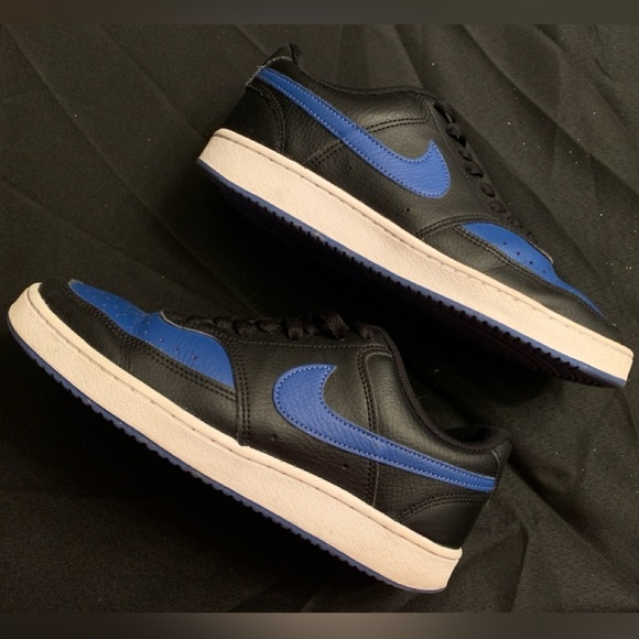 Nike Other - Nike Court Vision Low, Size 6.5 Men’s , Black and Royal Blue. Preloved.